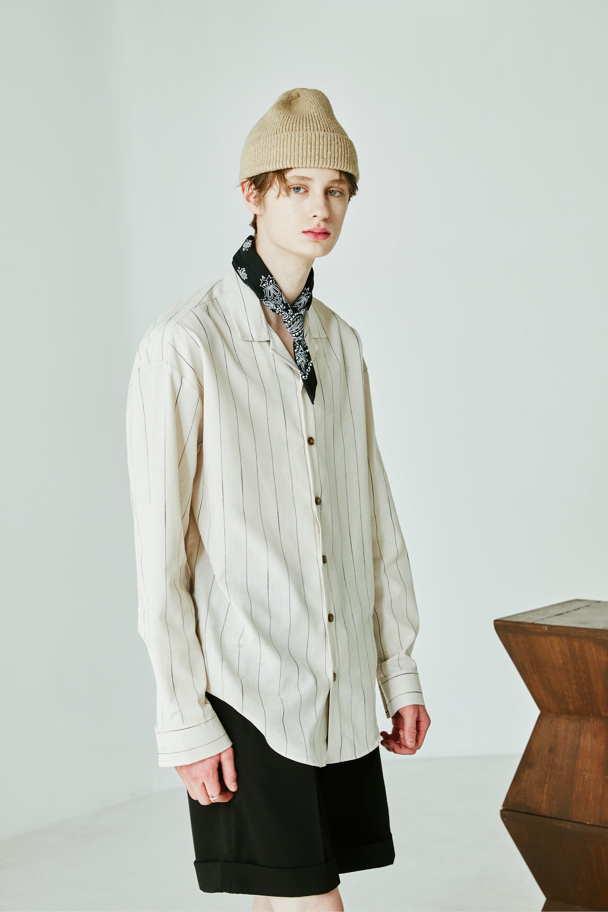 CLEAR STRIPE LINEN SHIRT