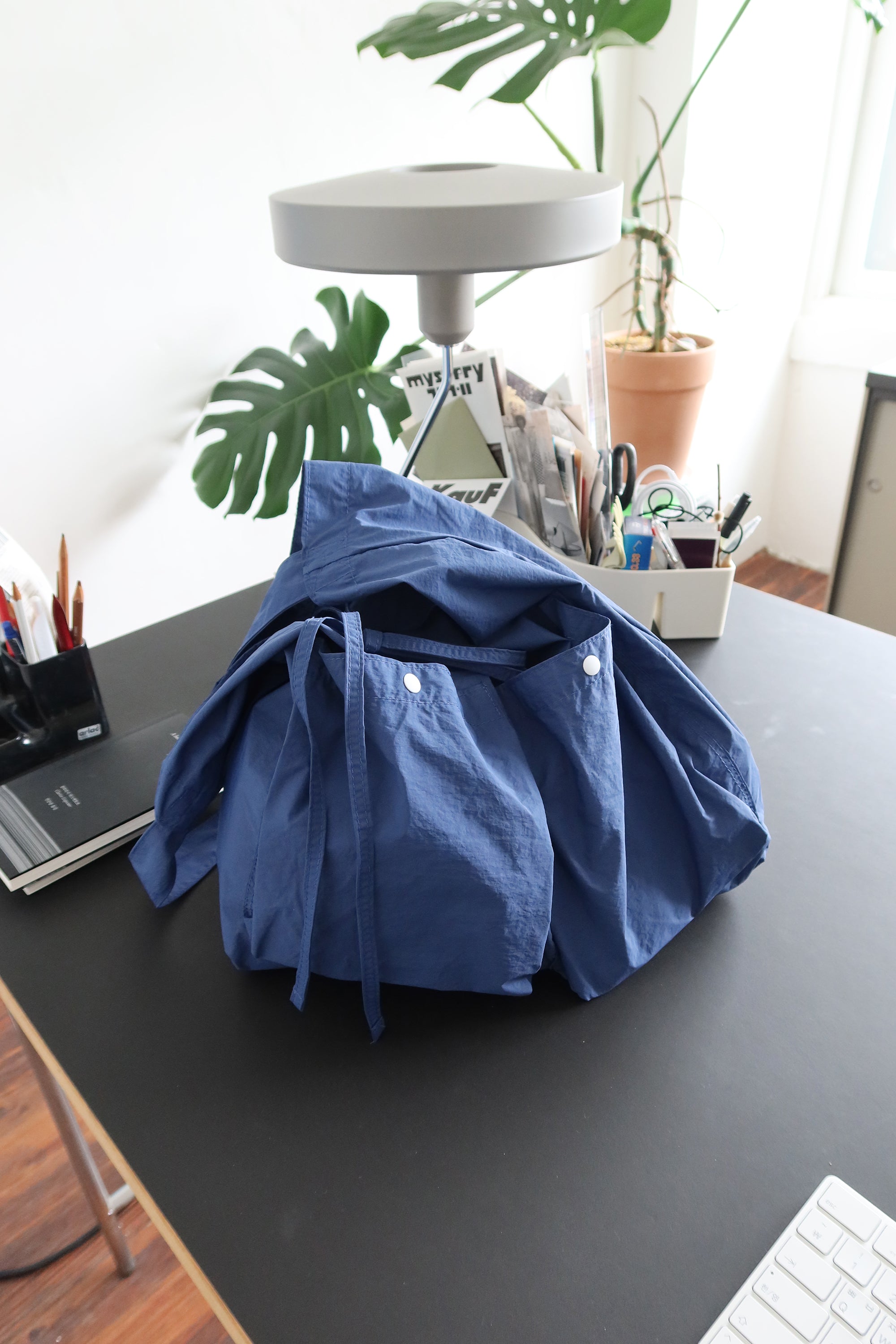 two pockets easy bag (blue)