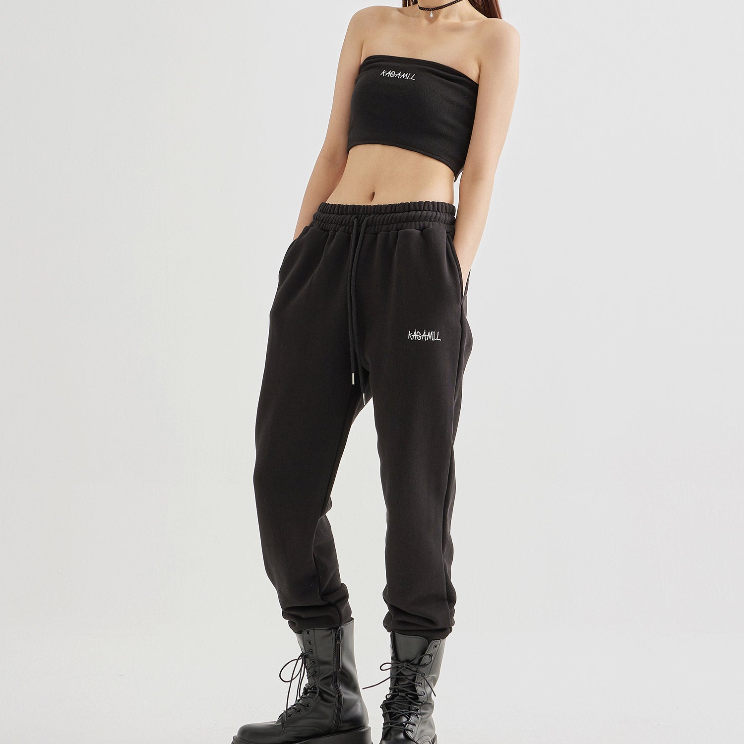 Signature Logo pants Black