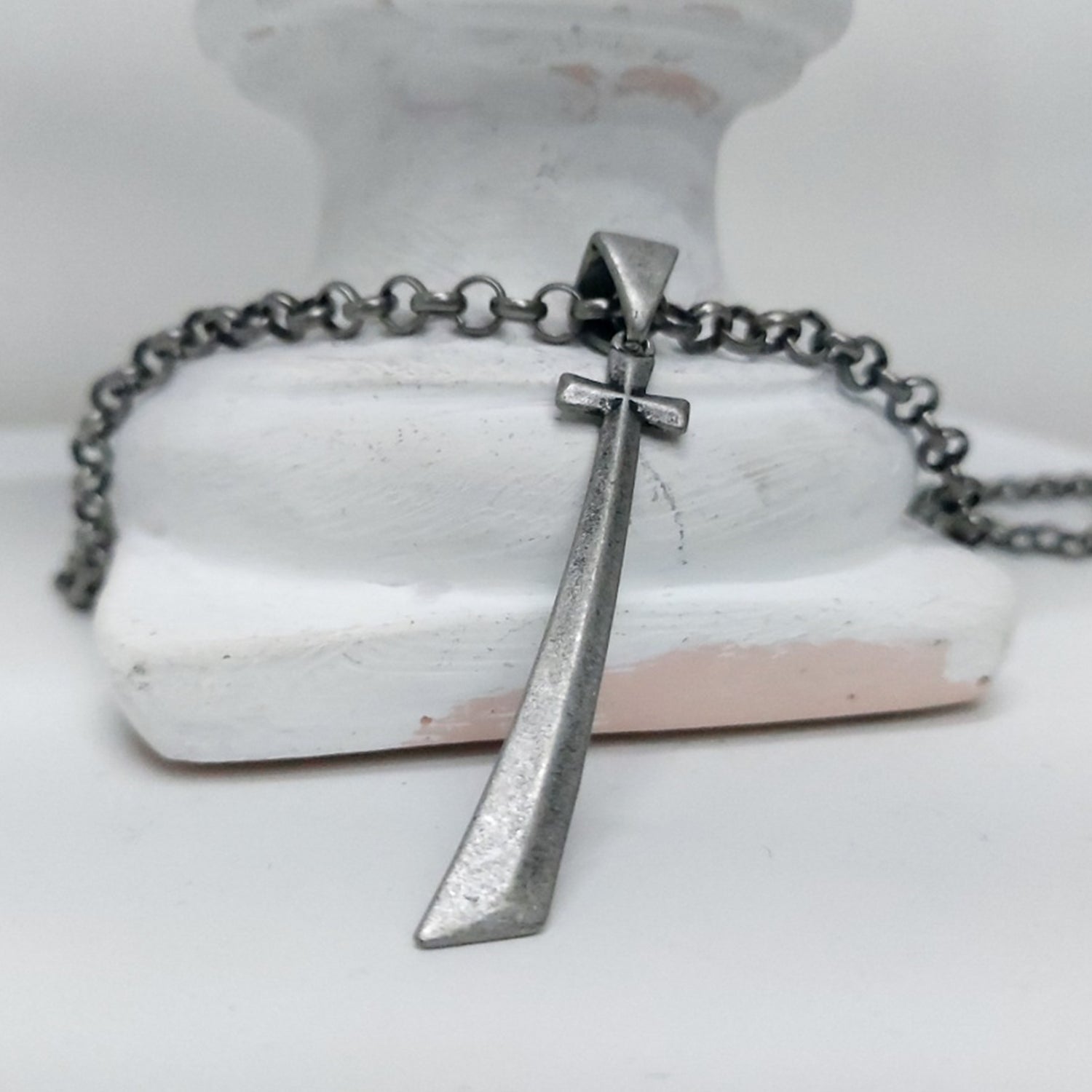 [BLESSEDBULLET]soild cross necklace_MEDIUM