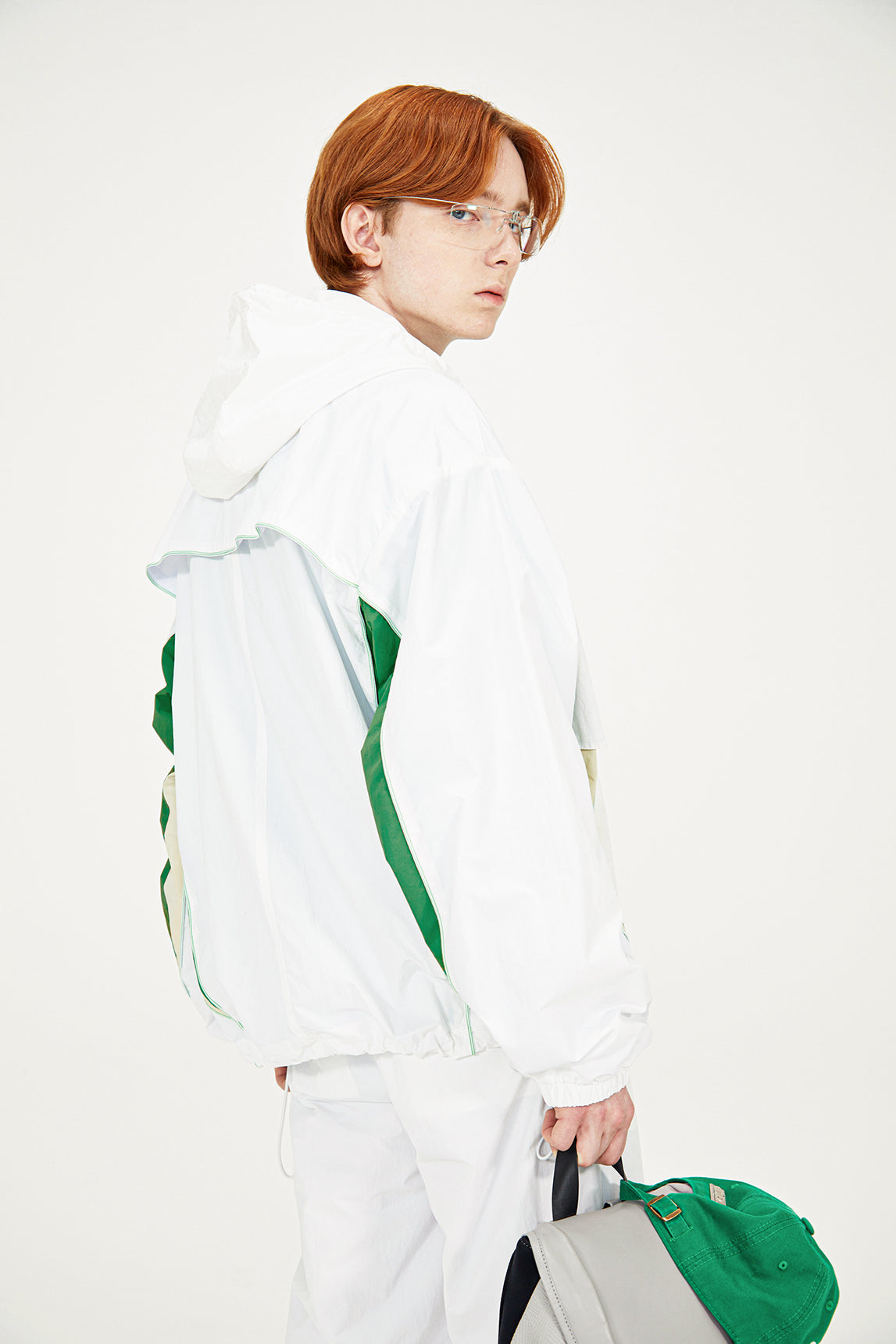 Geometry track jacket (Cloud white)