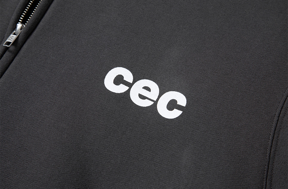 CEC ZIP-UP HOODIE(CHARCOAL