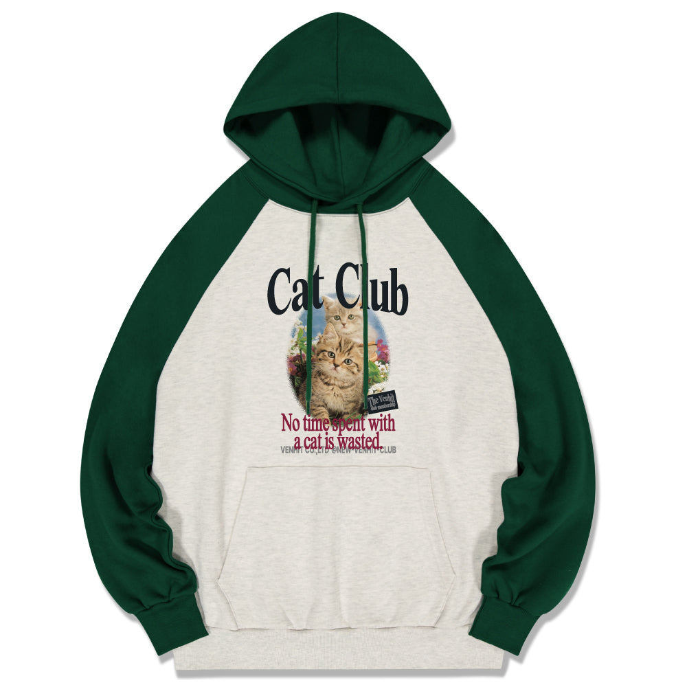 Cat Club raglan hoodie