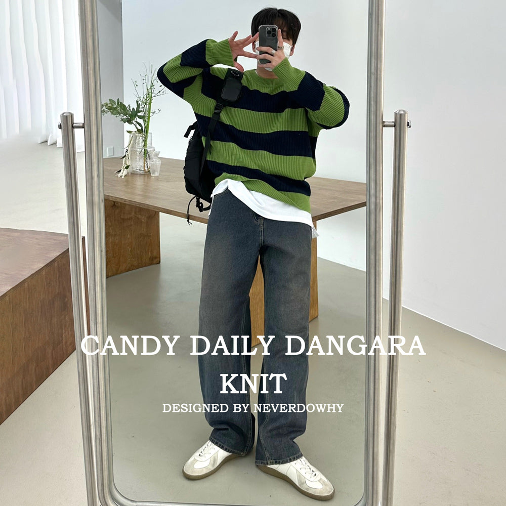 [BEST]CANDY DAILY DANGARA ROUND KNIT(8COLOR)