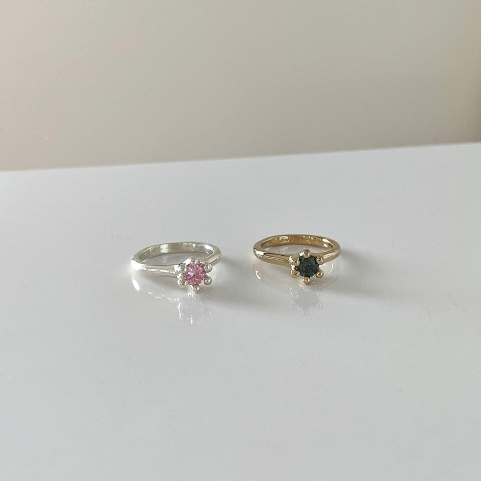 mini mushroom ring pink