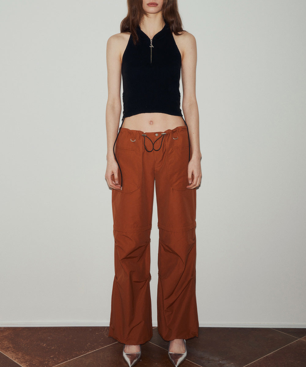 CONVERTIBLE PARACHUTE PANTS (BRICK)