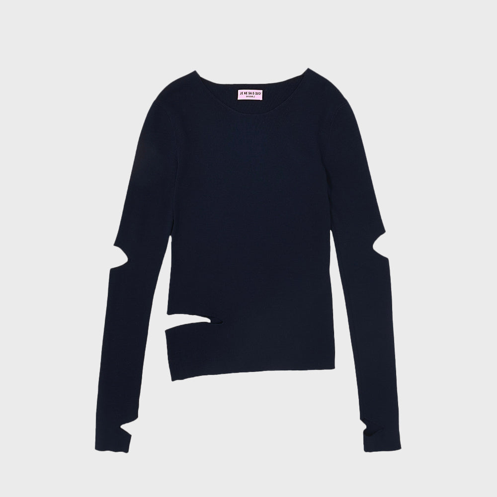 SECTION CUT PULLOVER_DARK NAVY