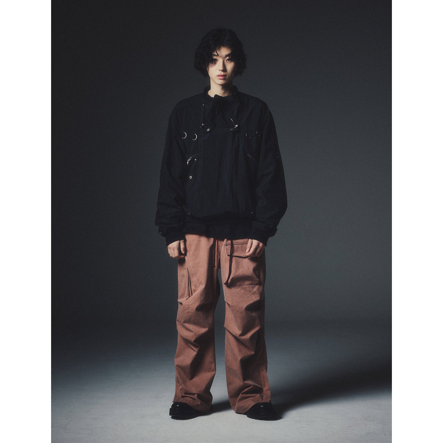 MULTI FUNTIONAL  ZIP PULLOVER JACKET_BK