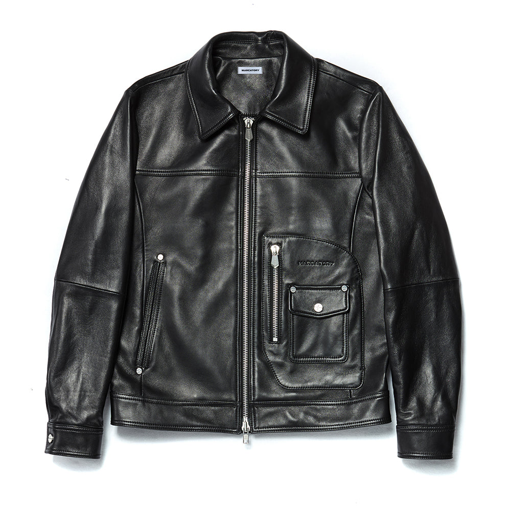 VEGAN LEATHER TRUCKER JACKET