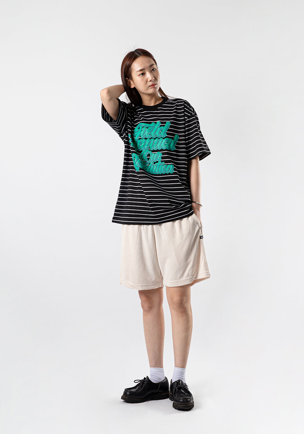 SOLIDPOP STRIPE TEE black