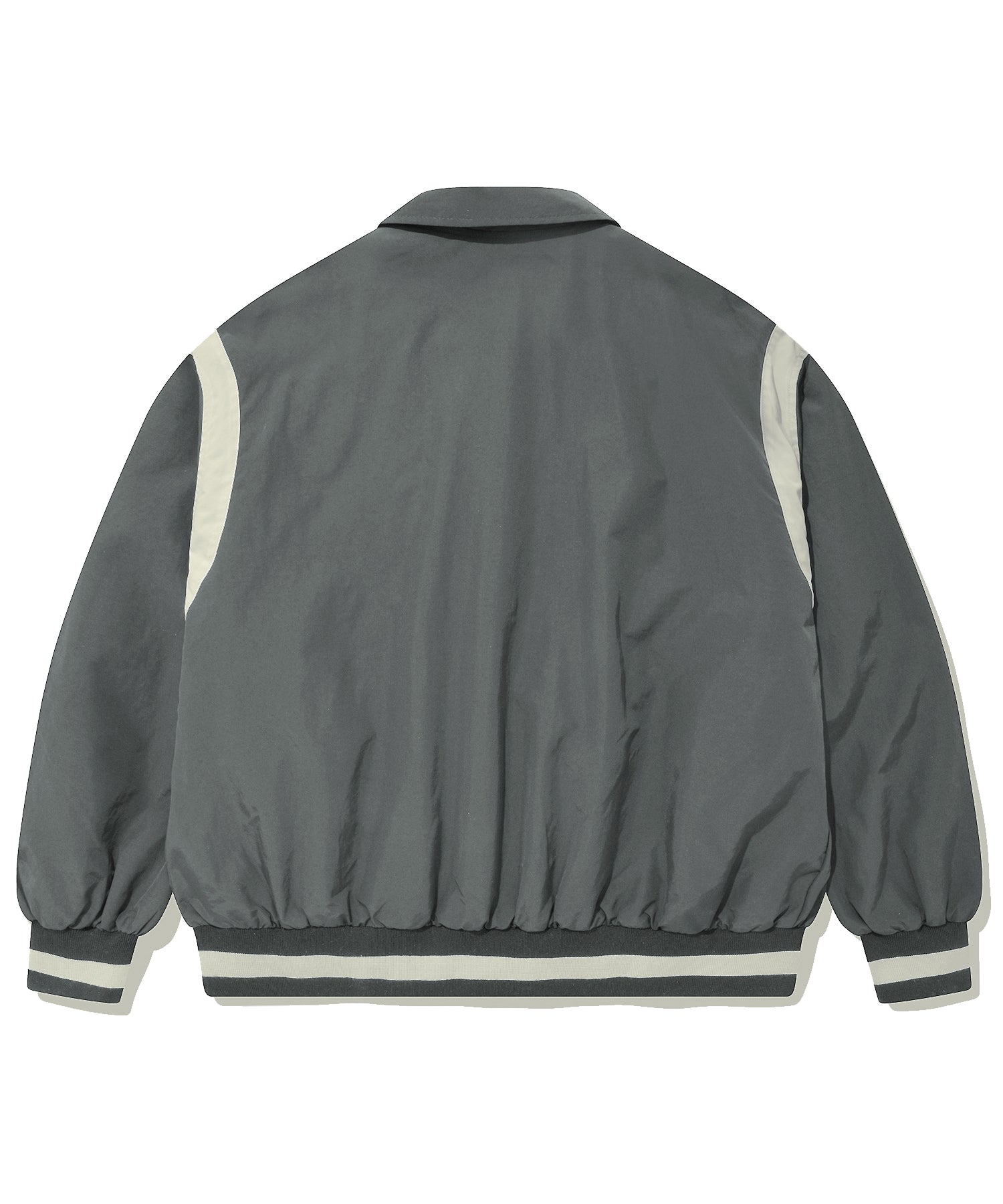 SP NYLON VARSITY JACKET-CHARCOAL