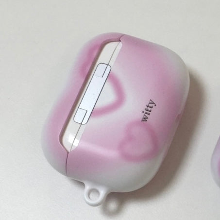 witty blush heart airpods case (pink)