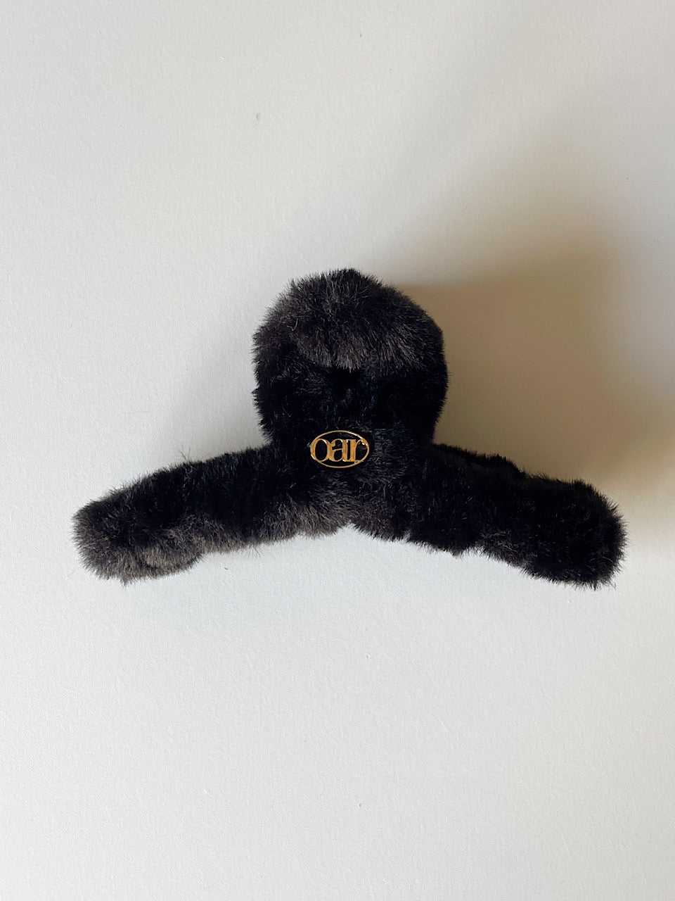 Vintage mood Fur Hair Barrette [Black]