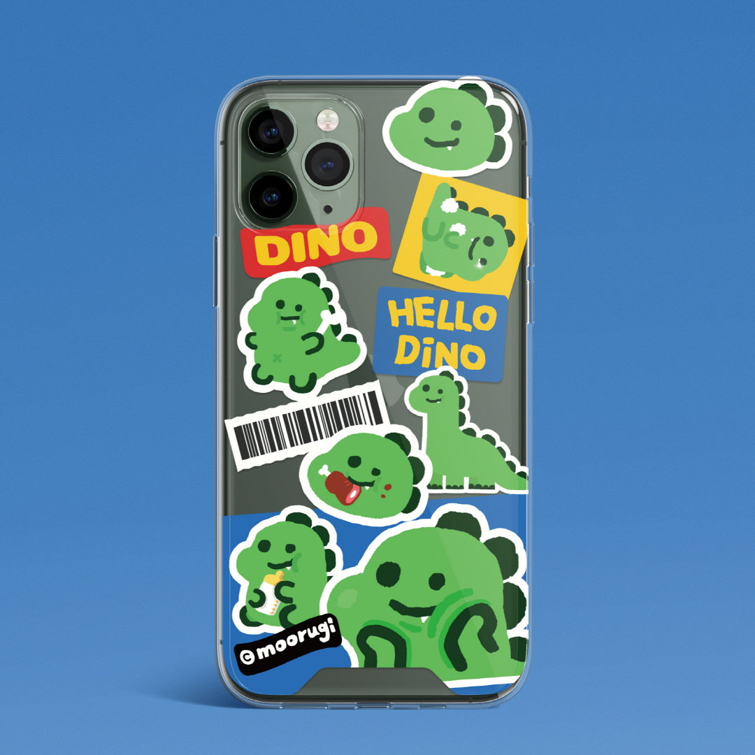 Dino sticker Jellyhard Case