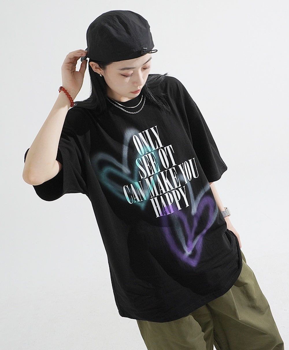 Heart Spray Over-Fit T-shirt