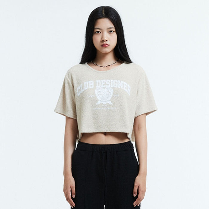 Club designer terry top / Beige