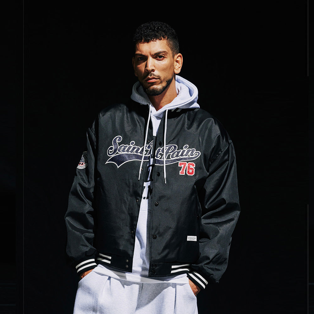 SP TEAM LOGO STADIUM JACKET-NAVY