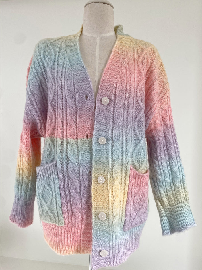 rainbow cardigan