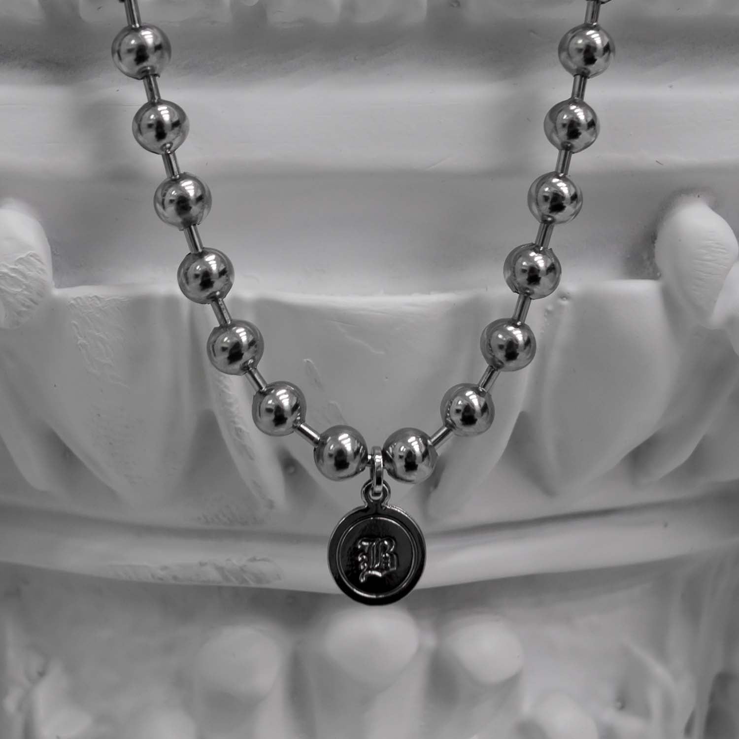 8mm Ball Chain Coin Necklace