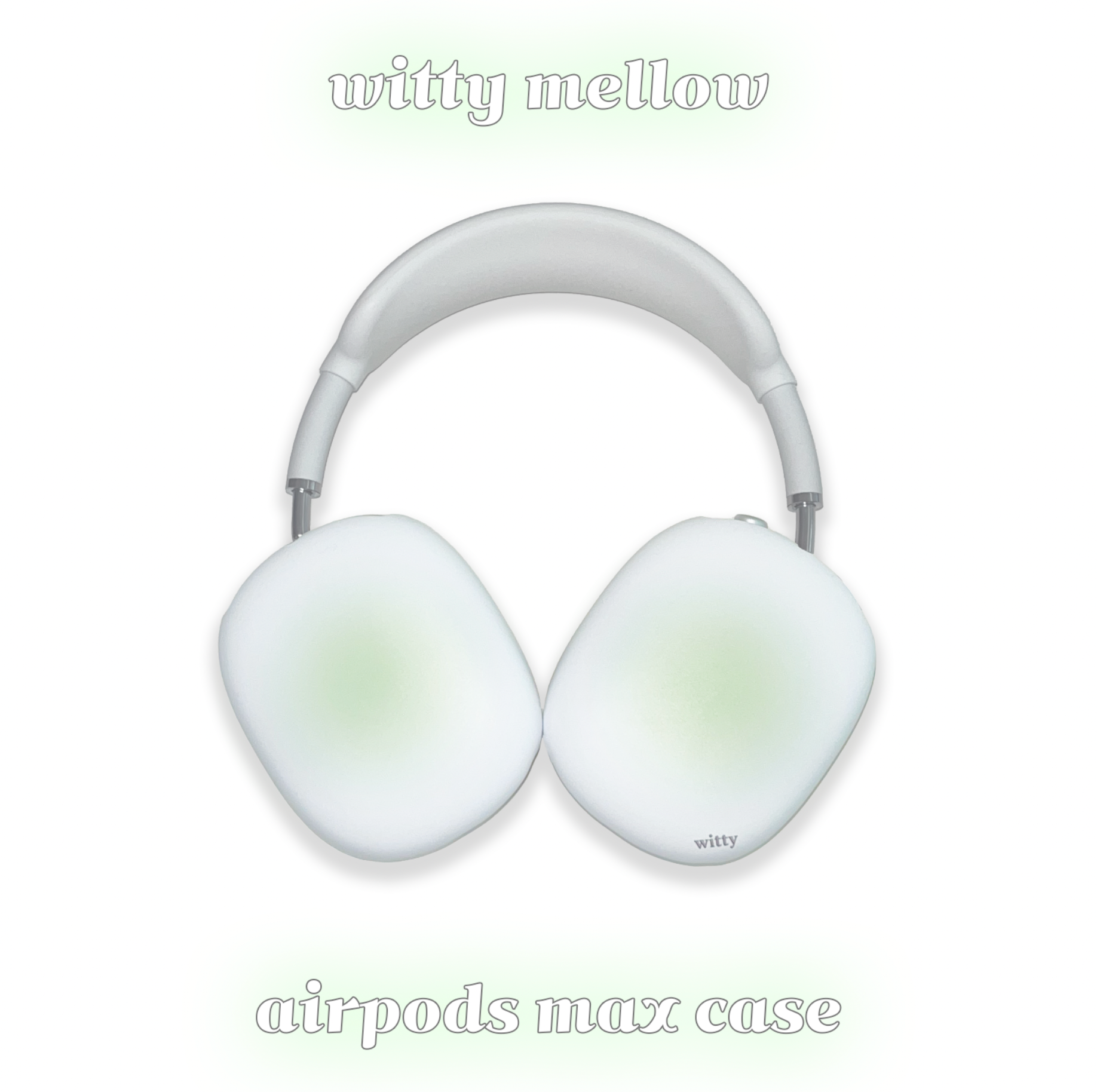 witty mellow airpods max case (green)