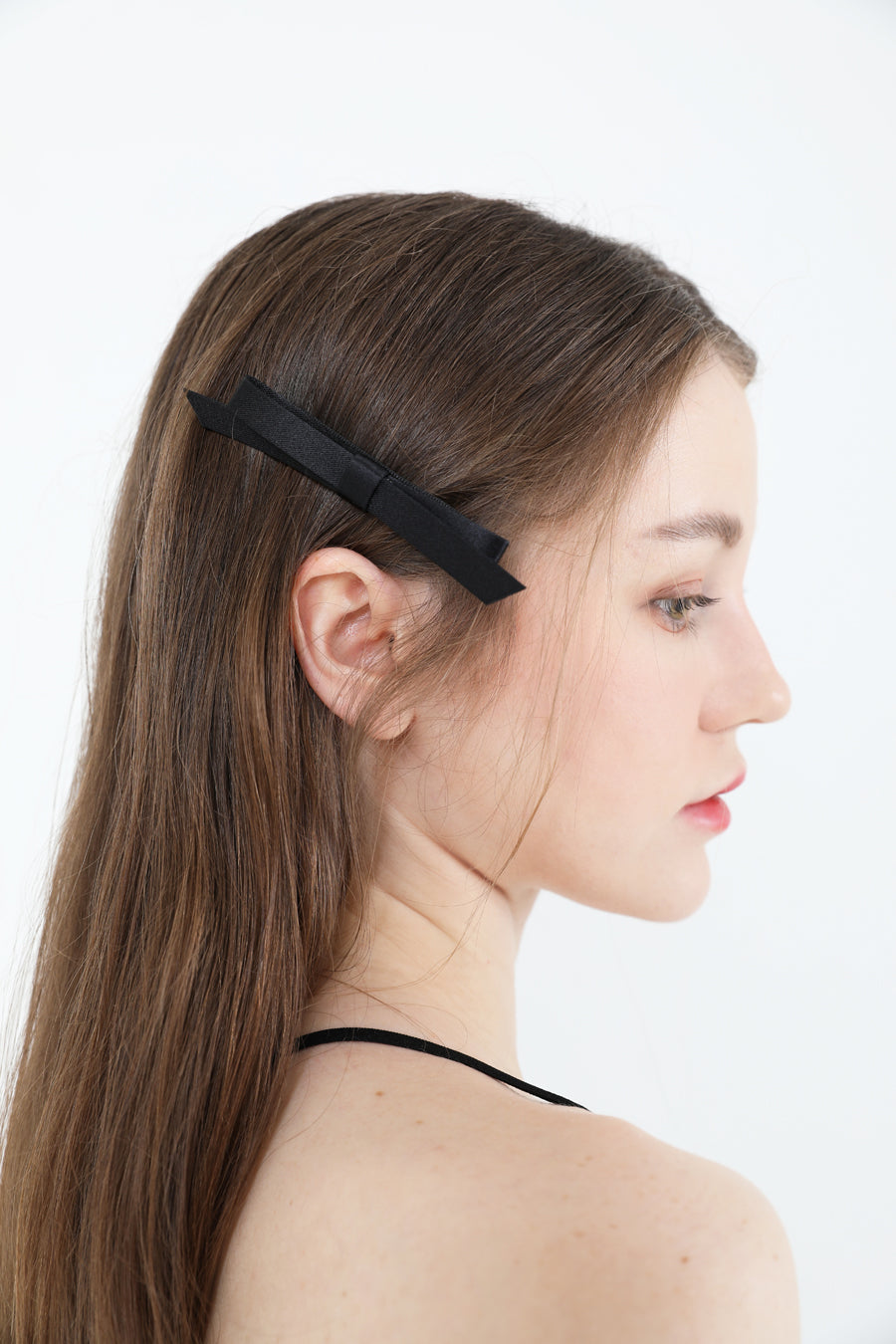 Lovely Ribbon Hair Pin Black