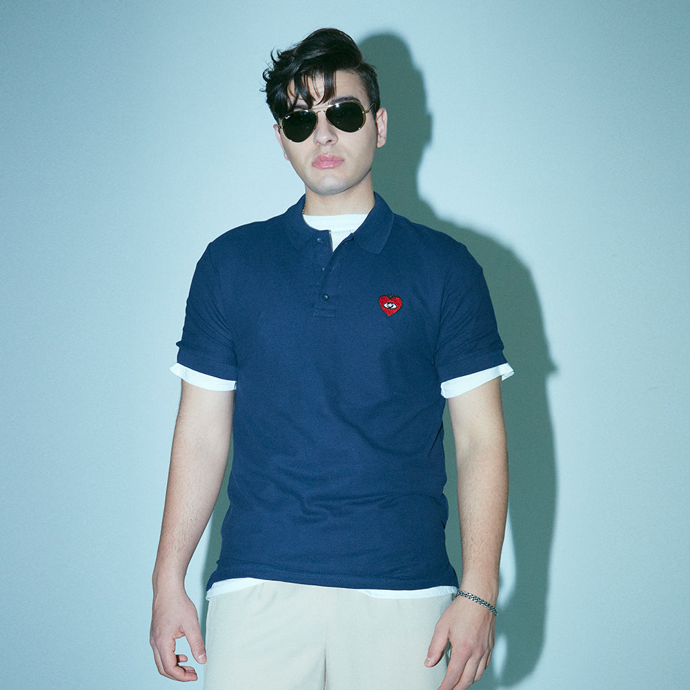 LOVE FM POLO SHIRTS navy