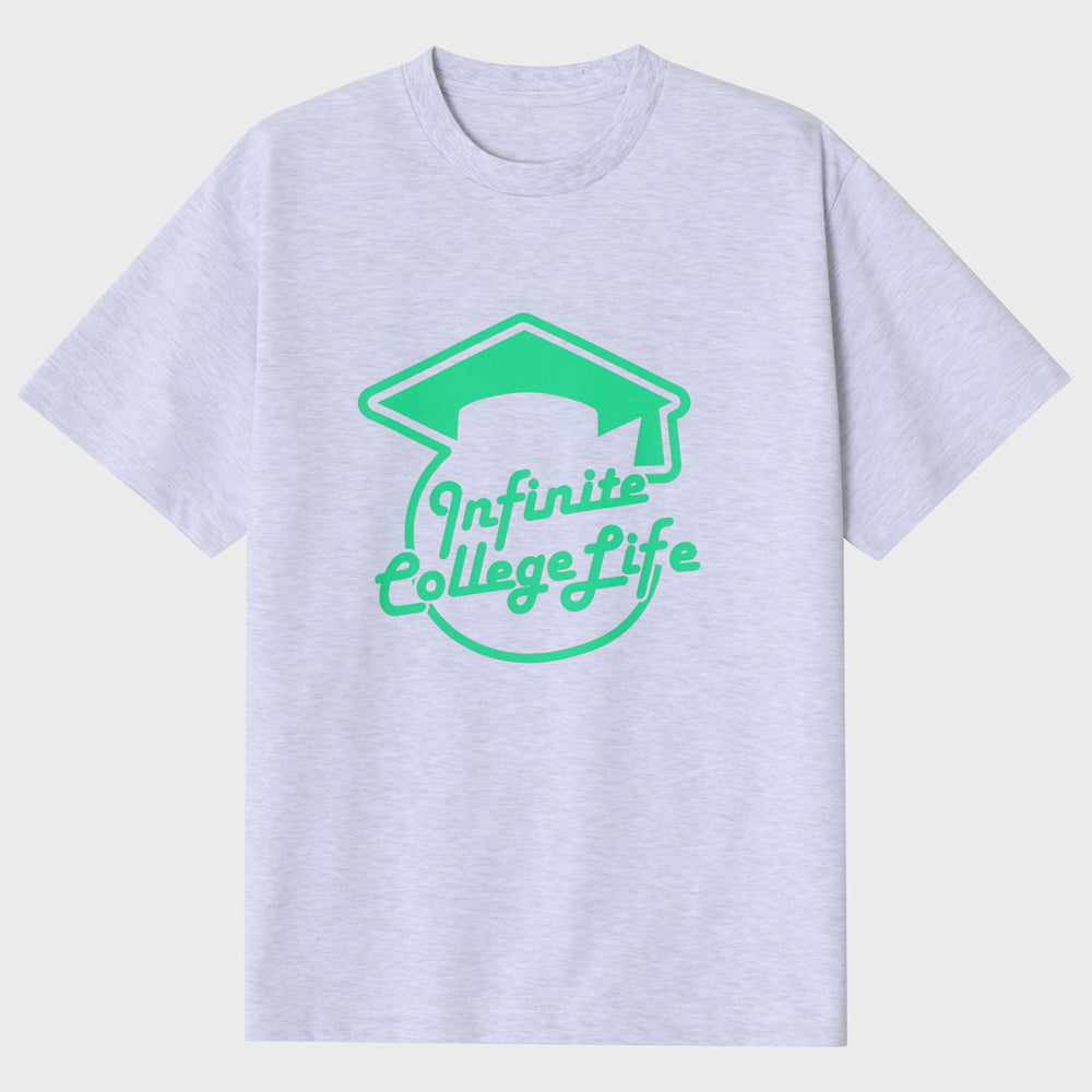 Infinite college life crew neck ashgrey Unisex T-shirt