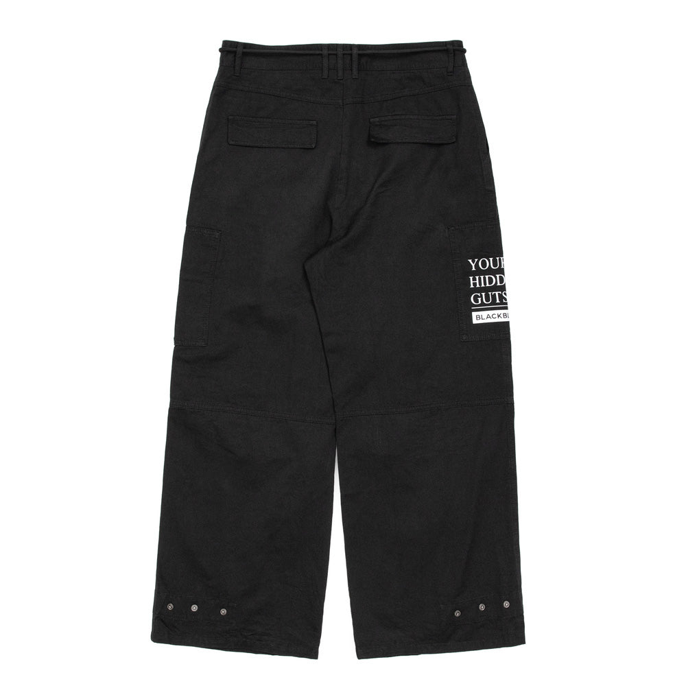 BBD Hidden Guts Logo Wide Cargo Pants (Black)