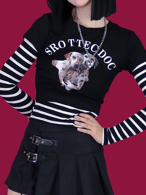 dalmatian crop T (2 color)