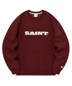 SP LOOP STITCH_LOGO CREWNECK-BURGUNDY