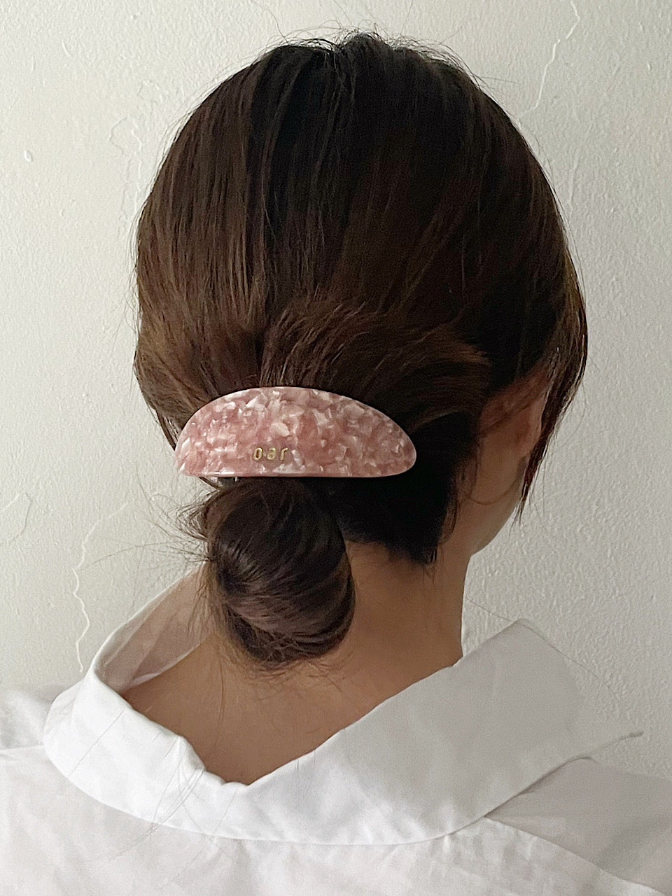 oar Classic Big Marble Barrette [Pink]