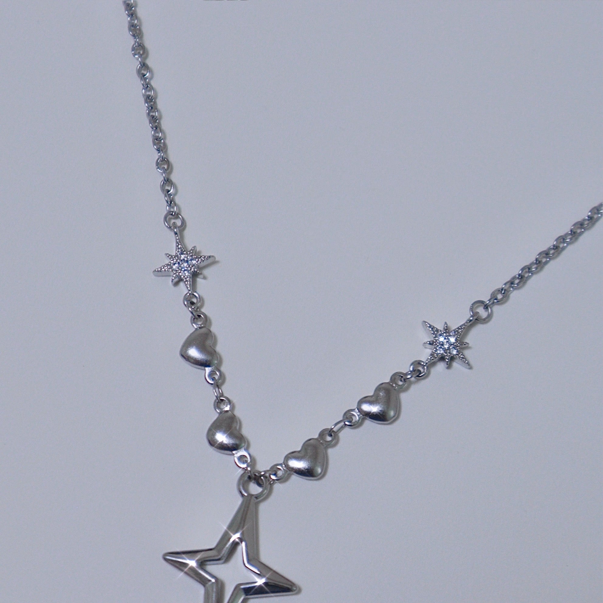 heart star necklace