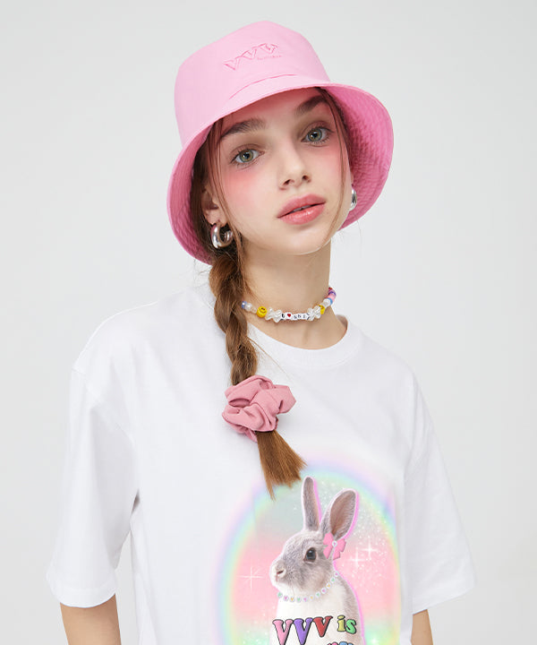 V REVERSIBLE BUCKET HAT_PINK