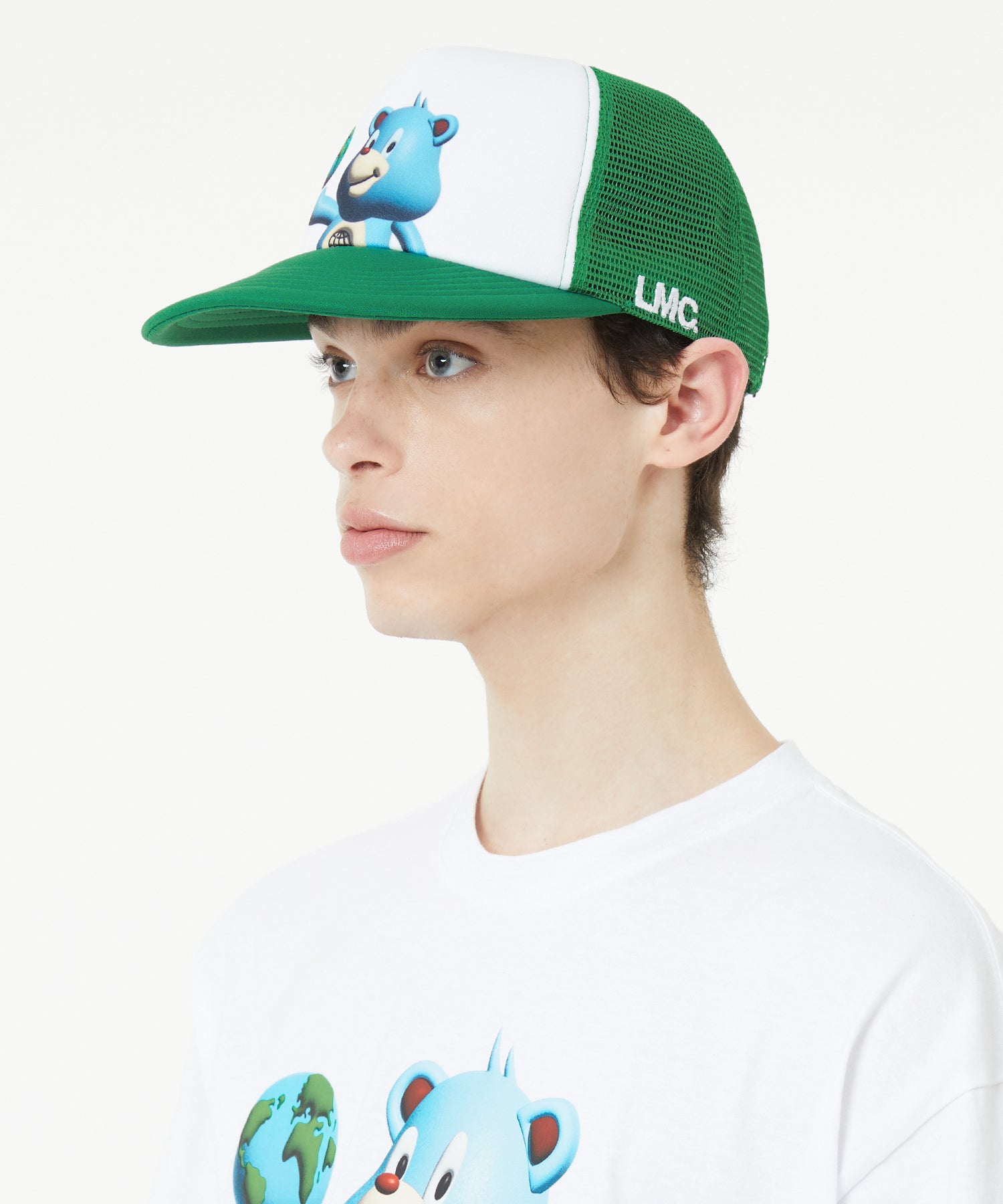 3D BEAR MESH CAP - GREEN