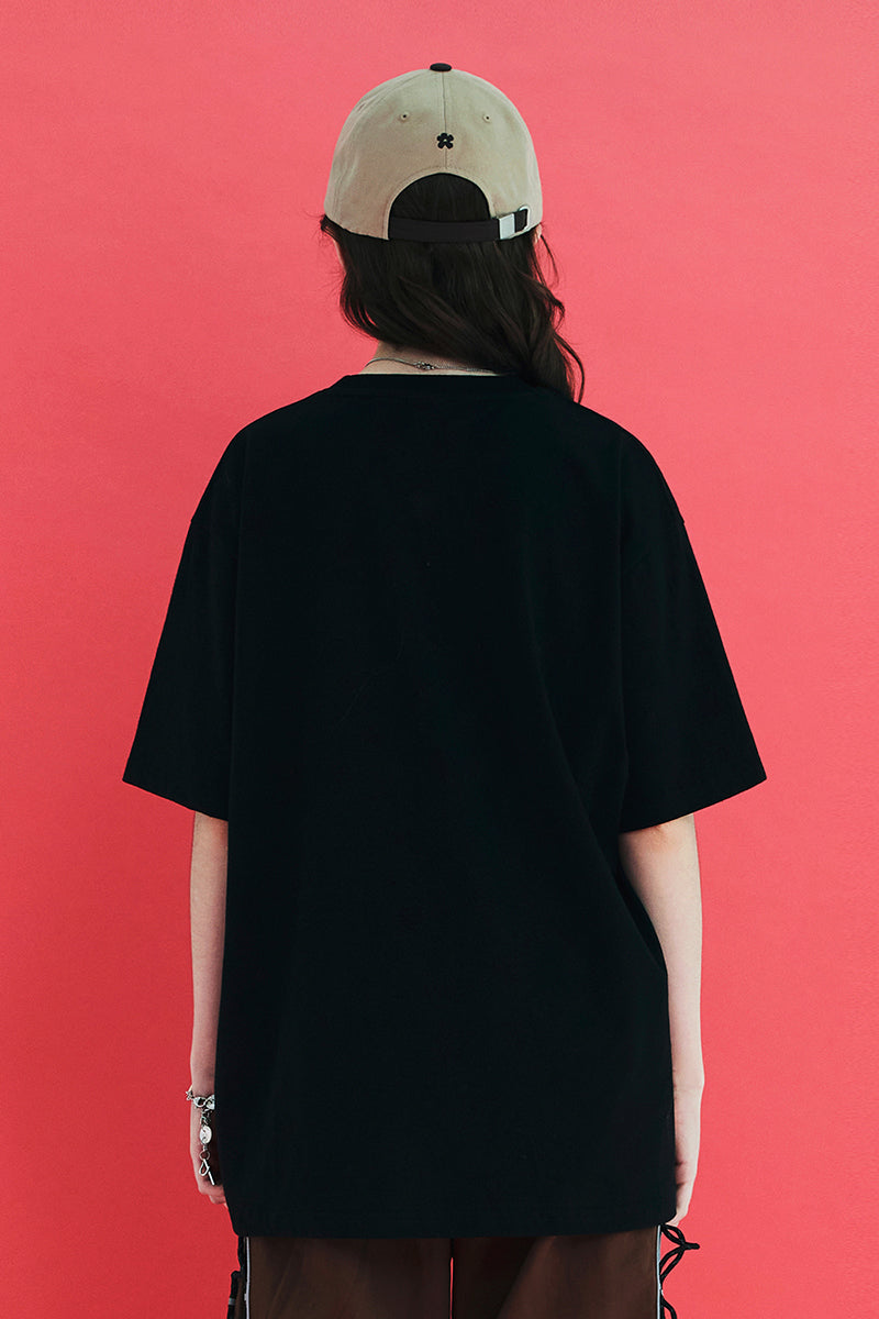 OVAL LOGO T SHIRT / BLACK