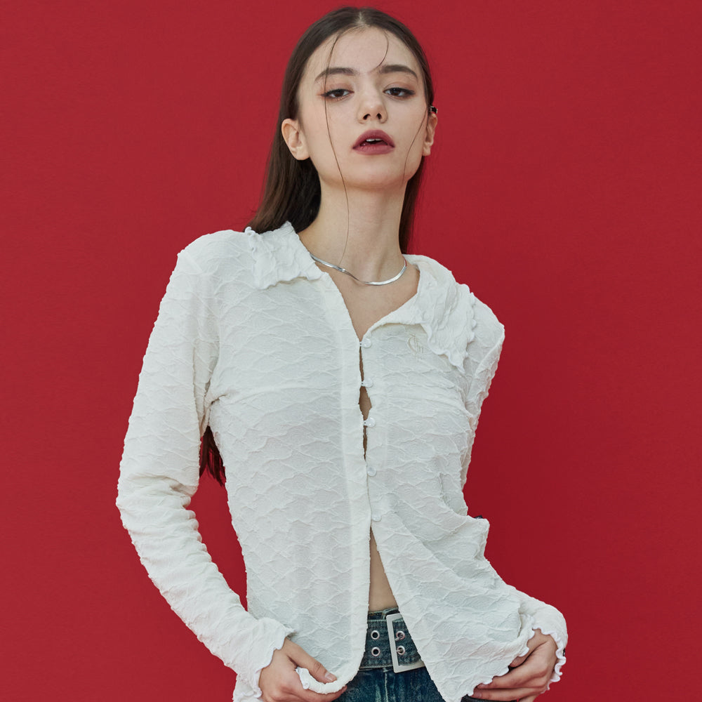 [NF] ROSE FLOWER BUTTON CARDIGAN (IVORY)_F23QB464