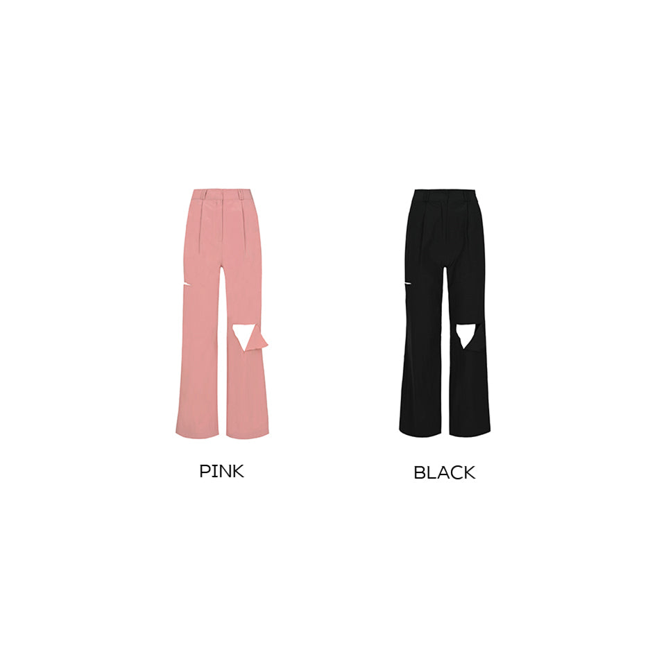 Cut out nylon pants