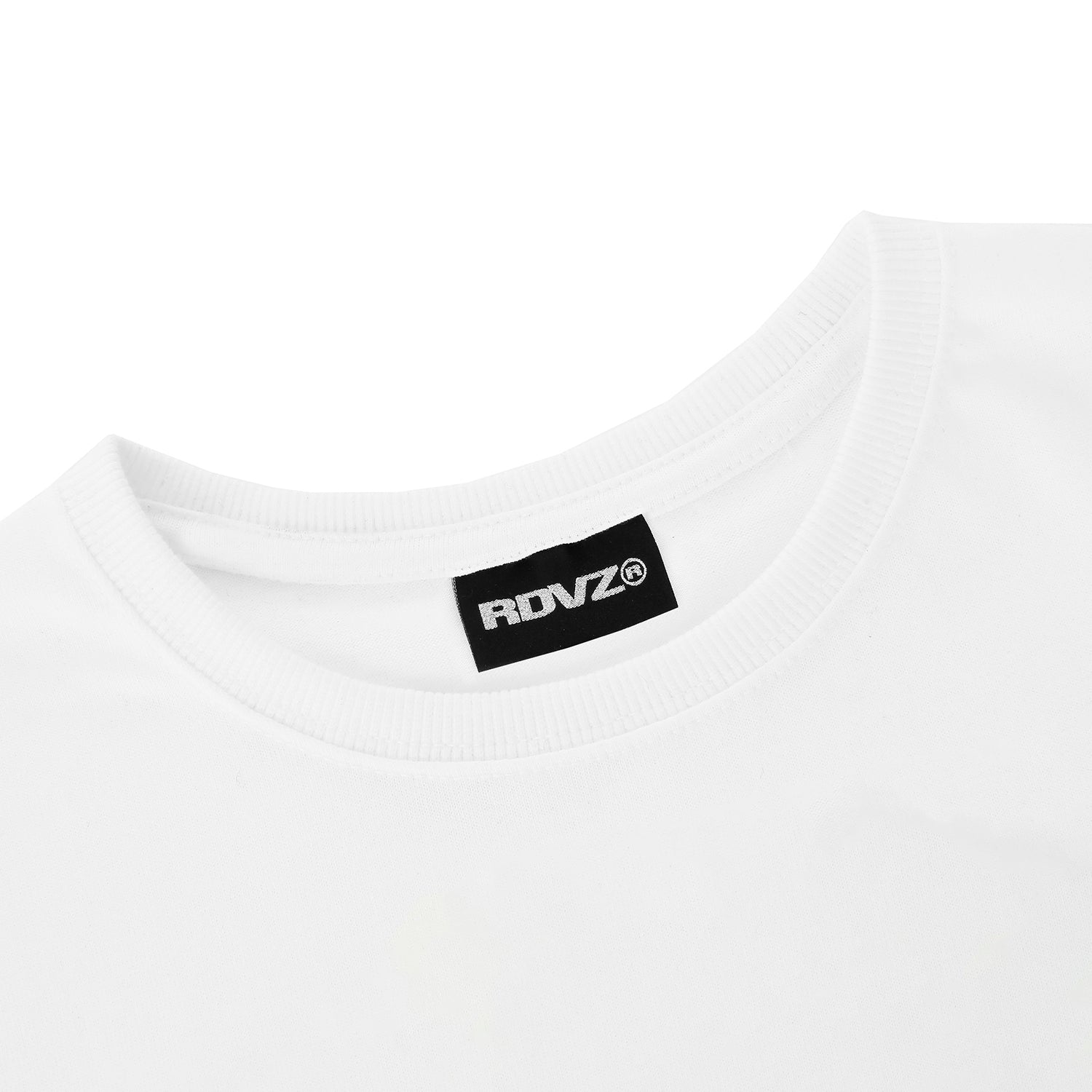 SIMPLIFY ROSE CROP T-SHIRTS - WHITE