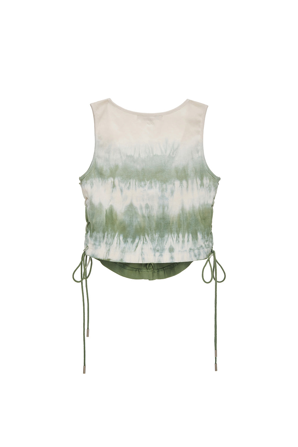 DYED LACE-UP SLEEVELESS (GREEN)