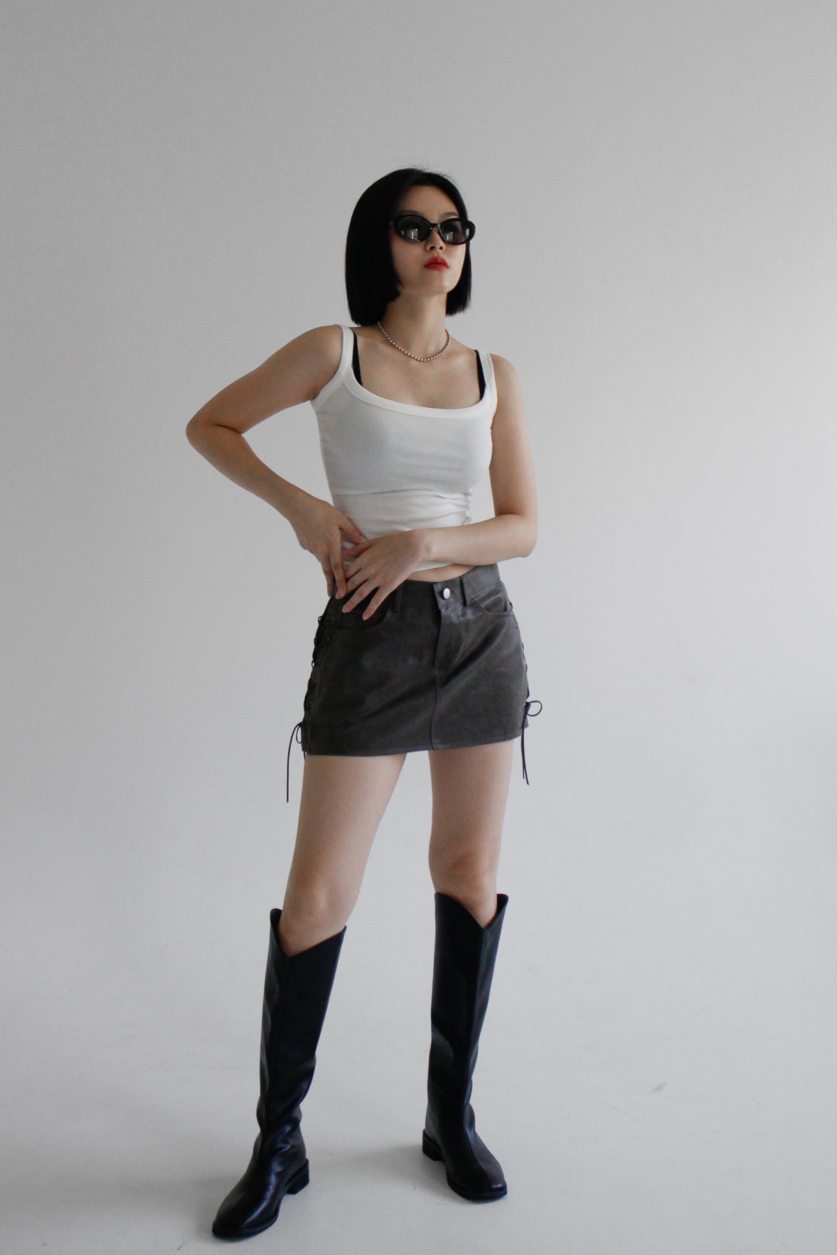 Corset Crack Skirt (2color)