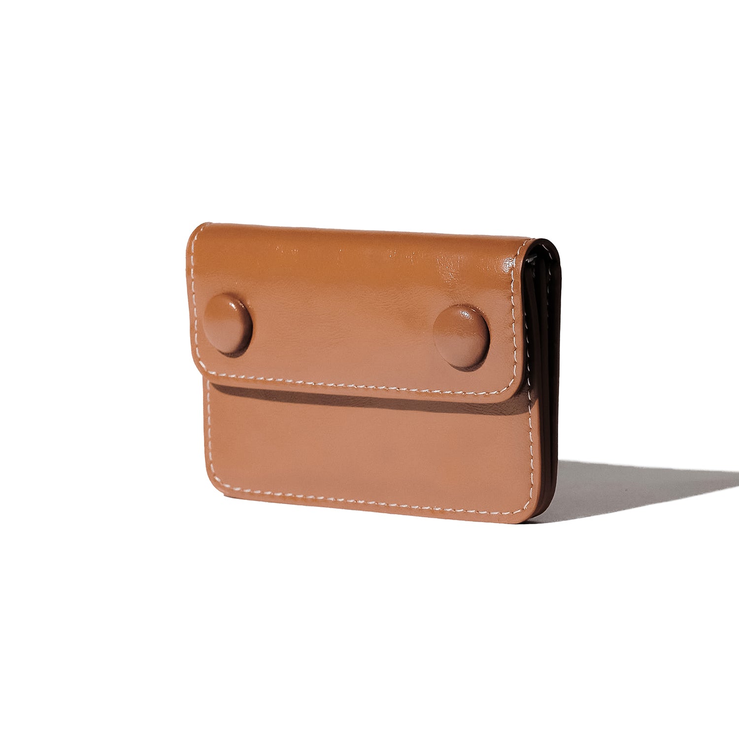 DOT Accordion Coin & Card Wallets cognac wood