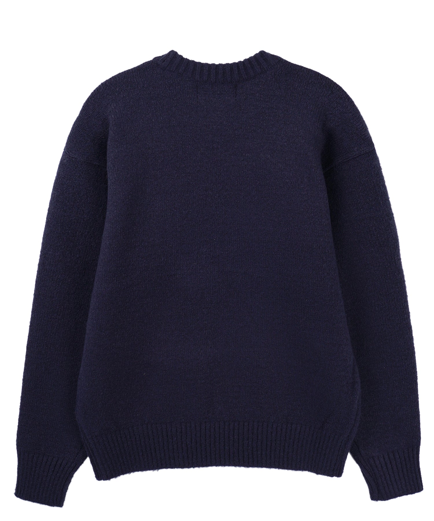 Pullover muffler knit set_navy