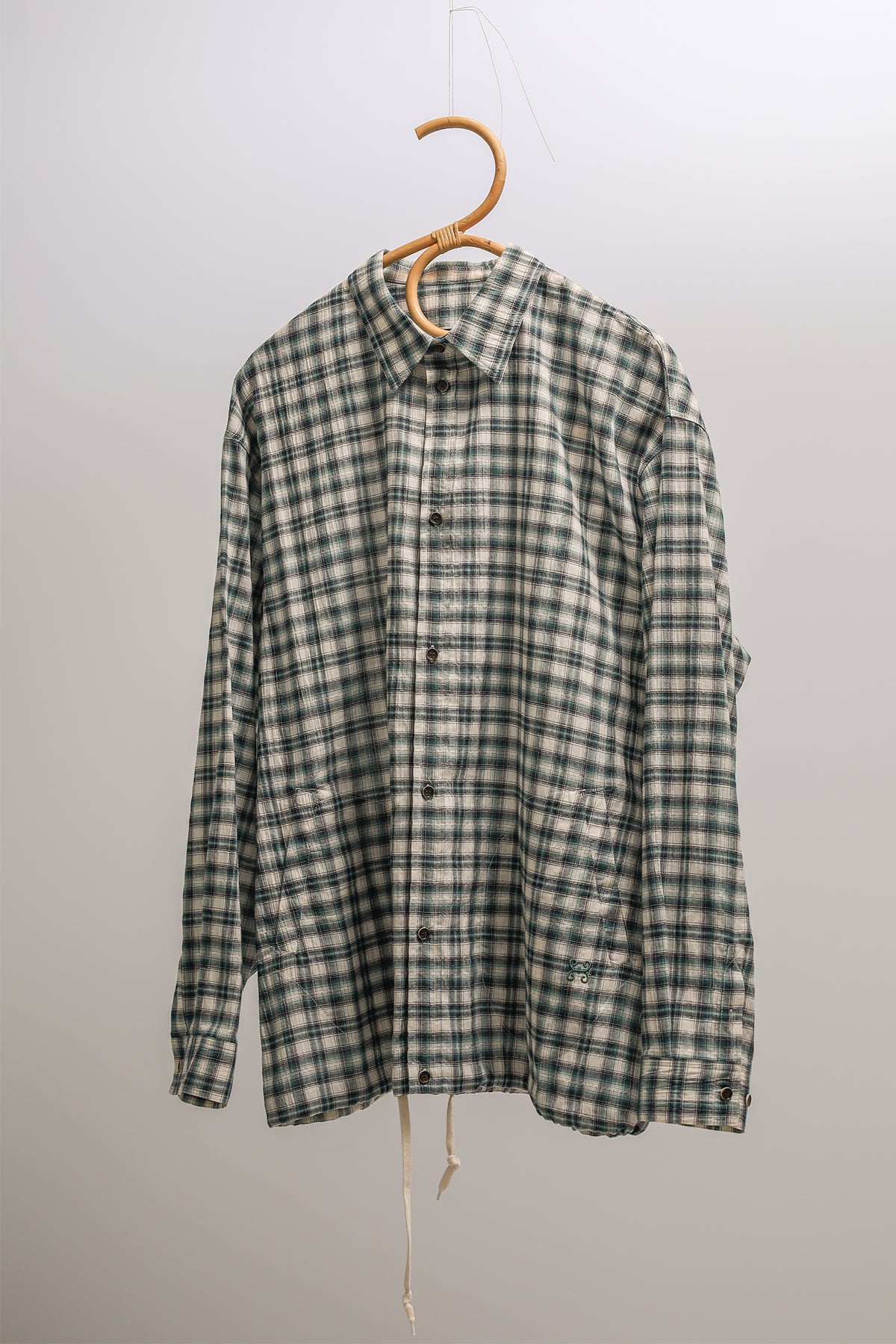 TARTAN POCKET SHIRKET(SHIRTS JACKET)-PERMANENT GREEN