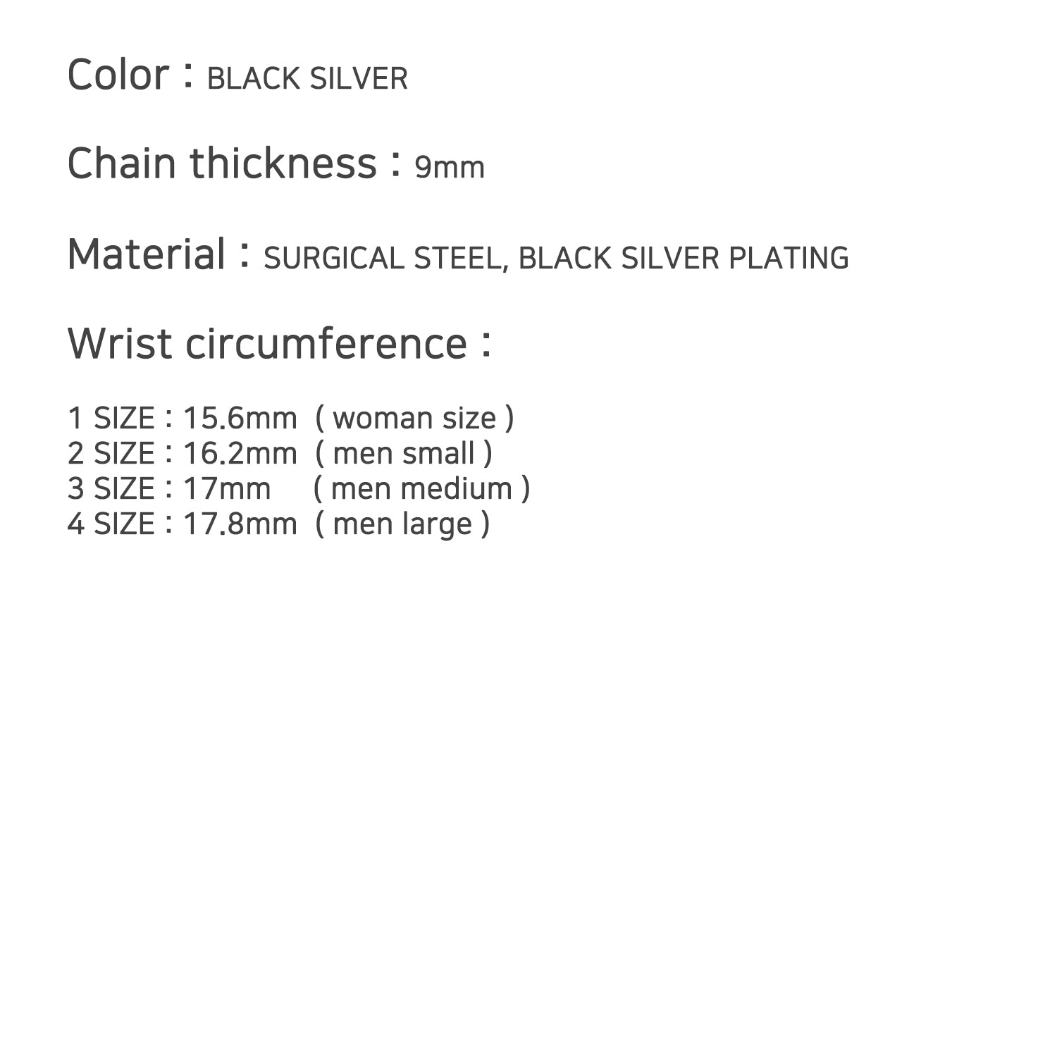 [BLESSEDBULLET]black line original chain bracele