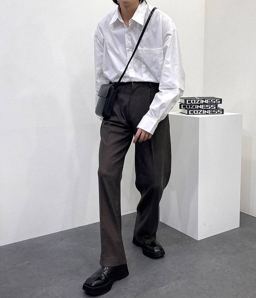 SK Pintuck Wide Slacks (3 colors)