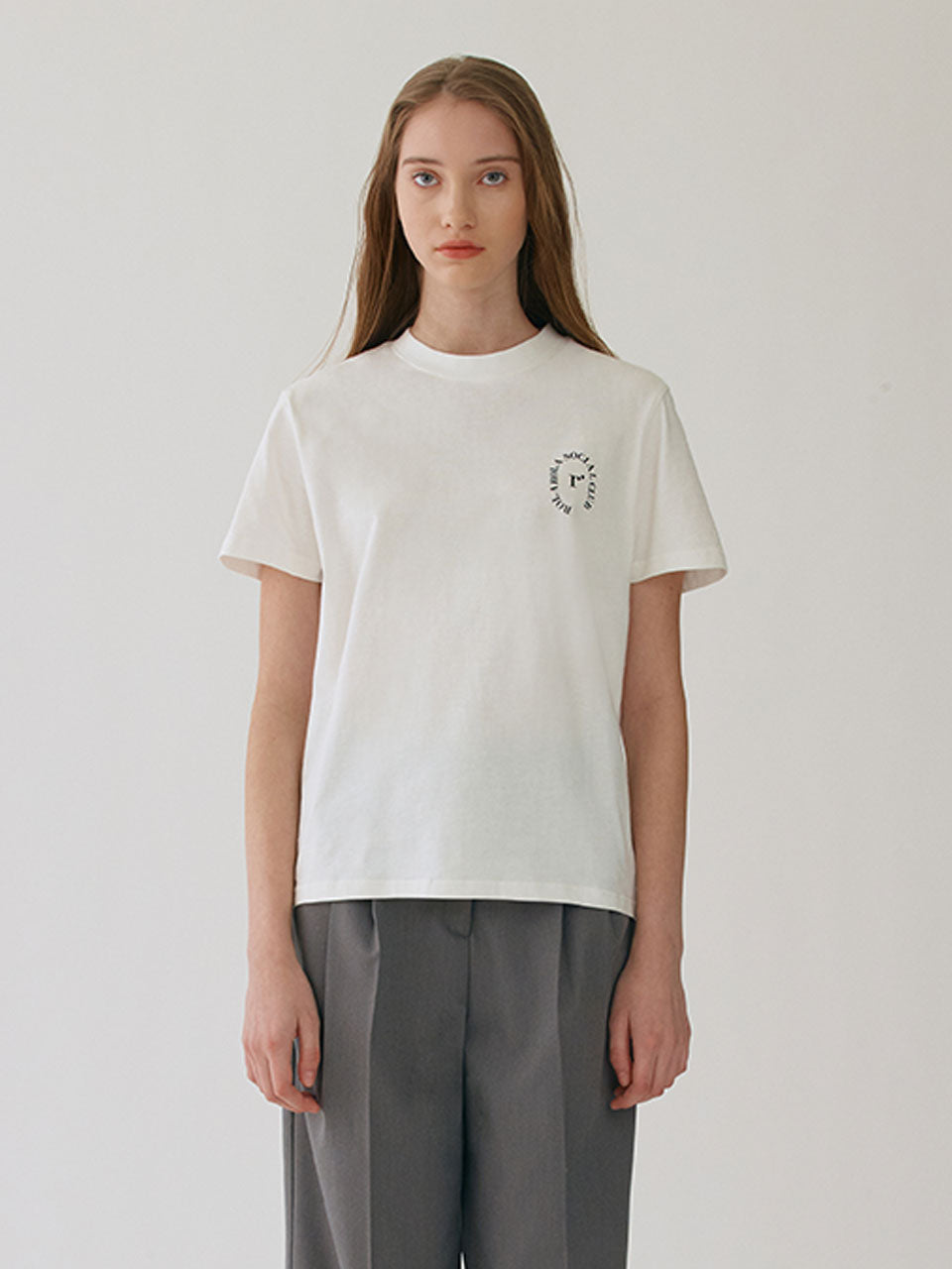 (TS-22346)ROLA SMALL LOGO T-SHIRT WHITE