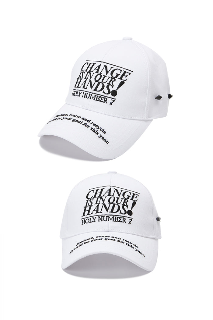 CHANGE IS IN OUR HANDS CAMPAIGN CAP_WHITE