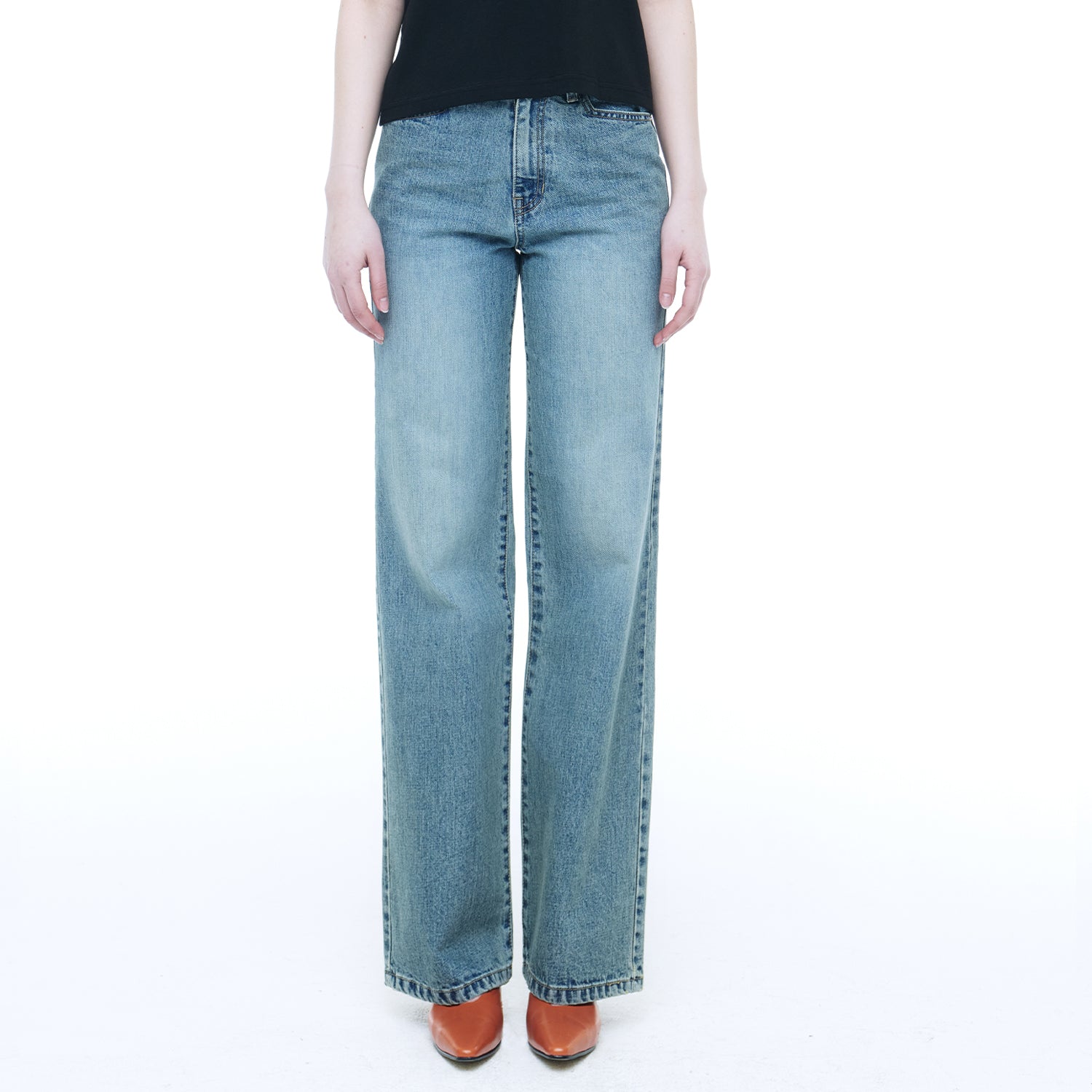 UNBALANCE POCKET DENIM PANTS