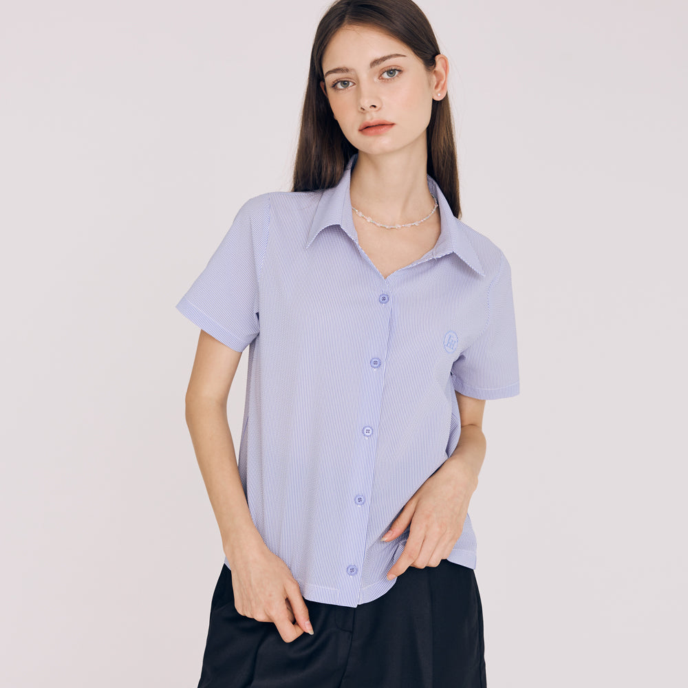 SEERSUCKER STRIPE SHIRT (BLUE)