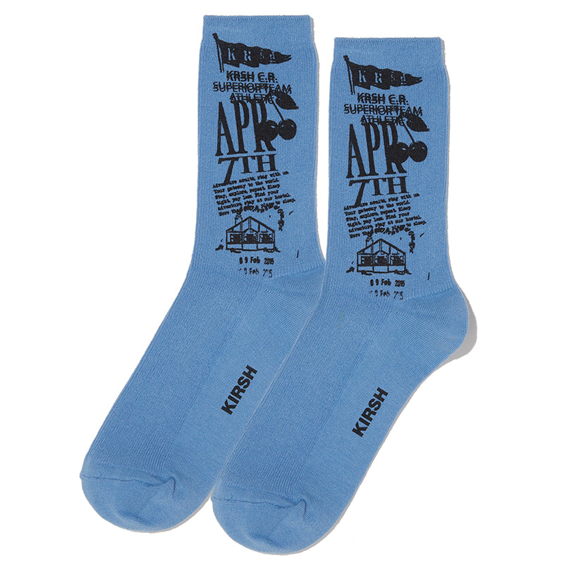 YOUTHHOSTEL GRAPHIC SOCKS [BLUE]